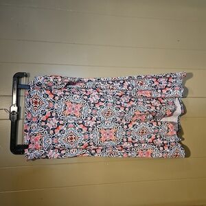 Cynthis Rowley Multi-Colored faux Wrap Around Pull-On Skirt, Stretchy